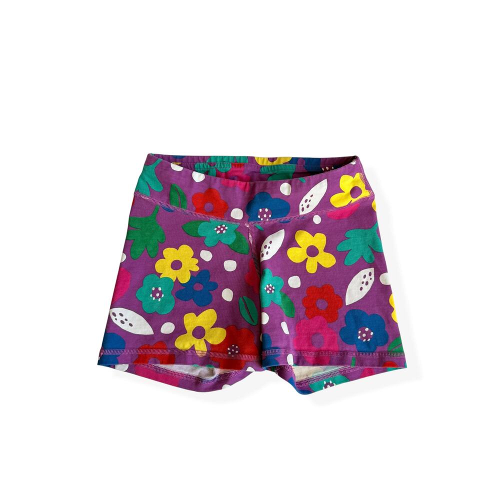 Hanna Andersson Play Active Tumble Shorts Purple Floral Girls 150cm US 12